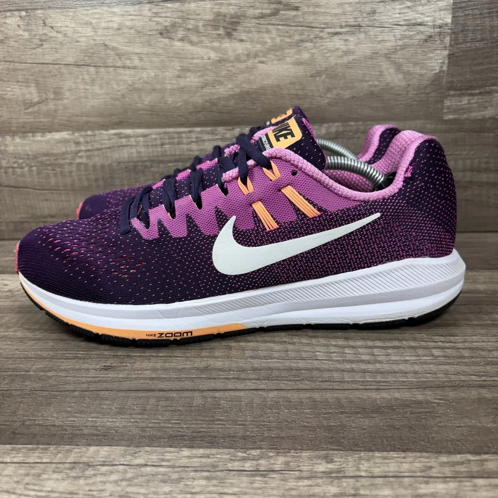 Nike Zoom Structure 20 Pink Purple Womens US Size 9.5 849577-501 Running Shoes